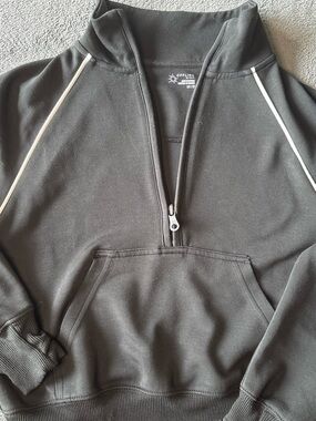 Offline by Aerie black Quarter-Zip Pullover Sweater XS